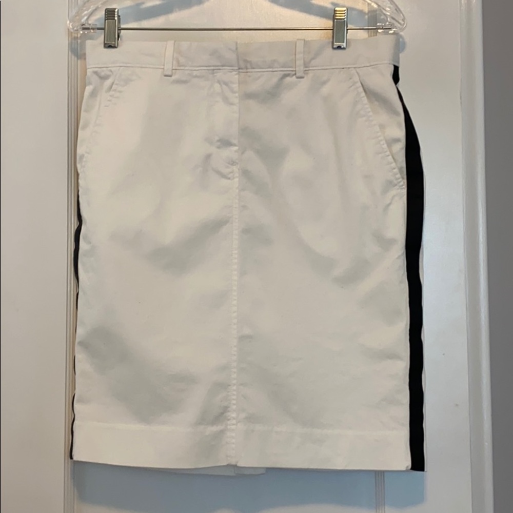 Gap White Khaki Pencil Skirt